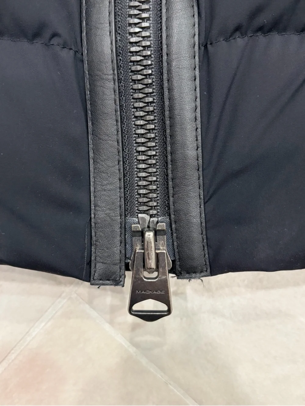 MACKAGE CALLA-X BLACK ON BLACK long Quilted Puffer Coat - Picture 4 of 13
